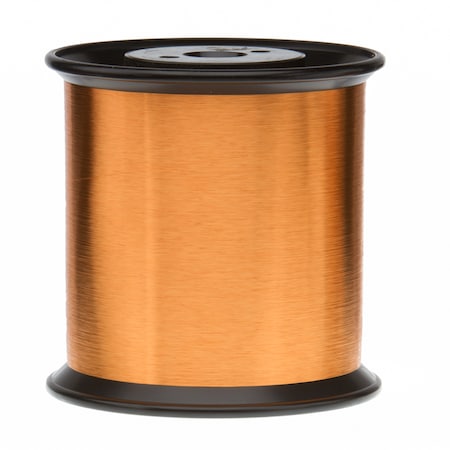 Magnet Wire, Heavy Formvar Copper Wire, 42 AWG Heavy Build, 5.0 Lbs, 0.0029 Diameter, Amber